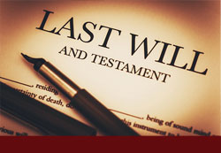 Close up of last will and testament document - Click for "Probate & Estate Planning"